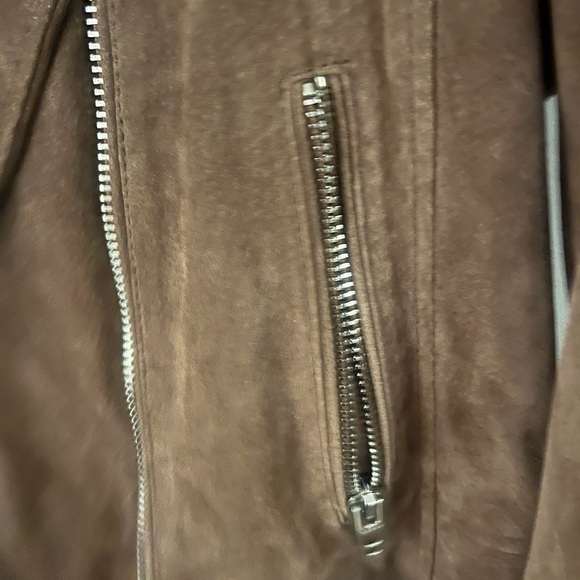 Brown Suede Biker Jacket - Picture 3 of 5